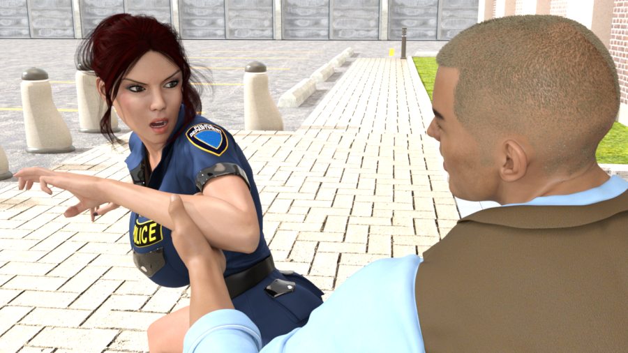 Manilla Shaw Blackmail Obsession - escena de la estación de policía