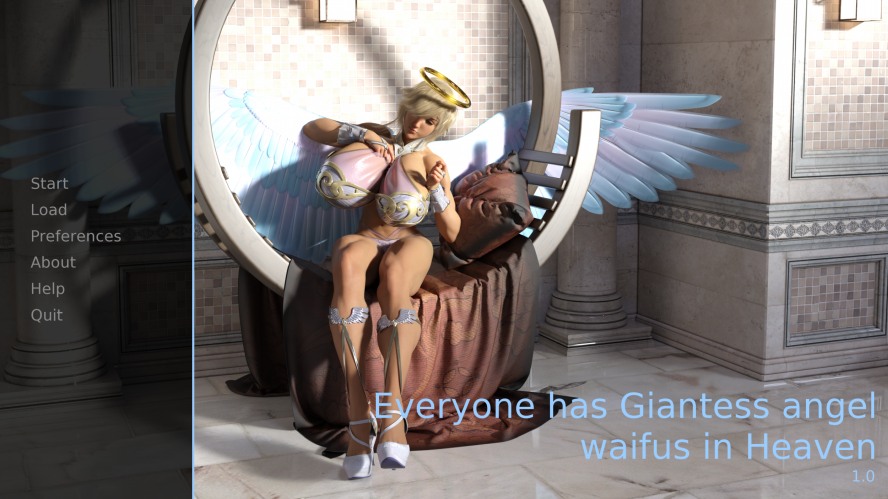 Alle har Giantess Angel Waifus in Heaven - 3D voksen spil