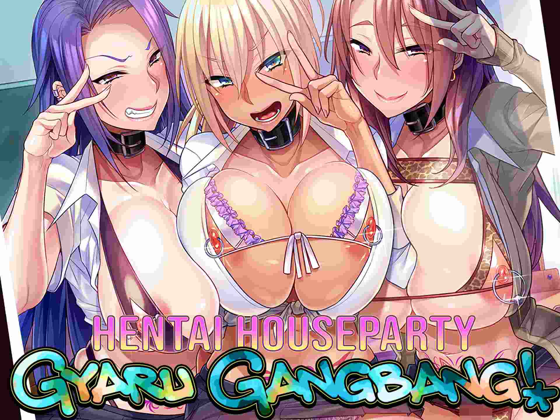 Hentai Houseparty Gyaru Gangbang Porn Photo