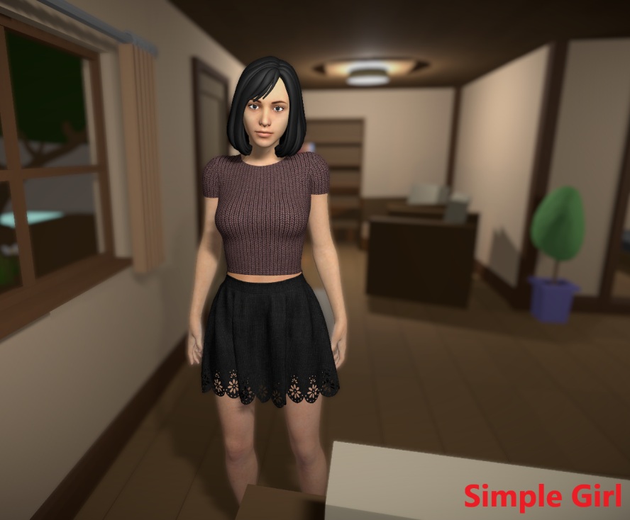 Jednoduché dievča - 3D hry pre dospelých